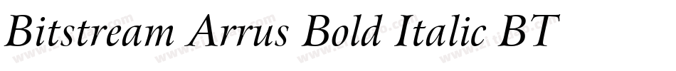 Bitstream Arrus Bold Italic BT字体转换
